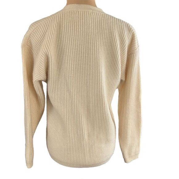 Robinson's SZ PS Vintage Lambswool Angora Ribbed Button Cardigan Quiet Luxury - Picture 2 of 9